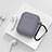 Protective Silicone Case Skin for Apple Airpods Charging Box with Keychain C02 Gray