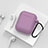 Protective Silicone Case Skin for Apple Airpods Charging Box with Keychain C02 Purple