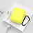 Protective Silicone Case Skin for Apple Airpods Charging Box with Keychain C02 Yellow