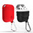 Protective Silicone Case Skin for Apple Airpods Charging Box with Keychain C08