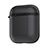 Protective Silicone Case Skin for Apple Airpods Charging Box with Keychain C09 Black