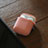 Protective Silicone Case Skin for Apple Airpods Charging Box with Keychain Z04 Pink