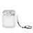 Protective Silicone Case Skin for Apple Airpods Charging Box with Keychain Z04 White