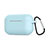 Protective Silicone Case Skin for Apple AirPods Pro Charging Box with Keychain C02 Cyan