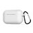 Protective Silicone Case Skin for Apple AirPods Pro Charging Box with Keychain C02 White