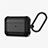 Protective Silicone Case Skin for Apple AirPods Pro Charging Box with Keychain C03 Black