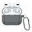 Protective Silicone Case Skin for OnePlus AirPods Pro Charging Box with Keychain Gray