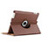 Rotating Stands Flip Leather Case for Apple iPad 2 Brown