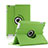 Rotating Stands Flip Leather Case for Apple iPad 2 Green