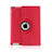 Rotating Stands Flip Leather Case for Apple iPad 2 Red