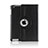Rotating Stands Flip Leather Case for Apple iPad 3 Black