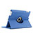 Rotating Stands Flip Leather Case for Apple iPad 3 Blue