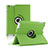 Rotating Stands Flip Leather Case for Apple iPad 3 Green