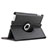 Rotating Stands Flip Leather Case for Apple iPad 4 Black