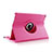 Rotating Stands Flip Leather Case for Apple iPad Air 2 Hot Pink