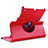 Rotating Stands Flip Leather Case for Apple iPad Mini Red