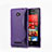 S-Line Transparent TPU Soft Case for HTC 8X Windows Phone Purple