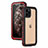 Silicone and Plastic Waterproof Cover Case 360 Degrees Underwater Shell for Apple iPhone 12 Pro Red