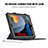 Silicone and Plastic Waterproof Cover Case 360 Degrees Underwater Shell W01 for Apple iPad 10.2 (2020) Black