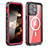 Silicone and Plastic Waterproof Cover Case 360 Degrees Underwater Shell with Mag-Safe Magnetic HJ1 for Apple iPhone 13 Pro Max Red