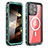 Silicone and Plastic Waterproof Cover Case 360 Degrees Underwater Shell with Mag-Safe Magnetic HJ1 for Apple iPhone 14 Pro Max Green