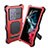 Silicone and Plastic Waterproof Cover Case 360 Degrees Underwater Shell with Stand for Samsung Galaxy S22 Ultra 5G Red