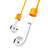 Silicone Anti-lost Strap Wire Cable Connector for Apple AirPods Orange