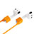 Silicone Anti-lost Strap Wire Cable Connector for Apple AirPods Orange