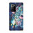 Silicone Candy Rubber Flowers Soft Case A01 for Samsung Galaxy Note 20 Ultra 5G Blue