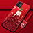 Silicone Candy Rubber Gel Dress Party Girl Soft Case Cover for Apple iPhone 12 Mini Red