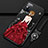 Silicone Candy Rubber Gel Dress Party Girl Soft Case Cover for Huawei Honor X10 Max 5G Red and Black