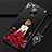 Silicone Candy Rubber Gel Dress Party Girl Soft Case Cover for Xiaomi Redmi 10X Pro 5G Red and Black