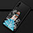 Silicone Candy Rubber Gel Dress Party Girl Soft Case Cover S02 for Huawei Nova 5 Blue