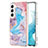 Silicone Candy Rubber Gel Fashionable Pattern Soft Case Cover A01 for Samsung Galaxy S21 5G Blue