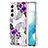 Silicone Candy Rubber Gel Fashionable Pattern Soft Case Cover A01 for Samsung Galaxy S21 5G Purple