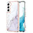 Silicone Candy Rubber Gel Fashionable Pattern Soft Case Cover for Samsung Galaxy S21 5G White