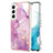 Silicone Candy Rubber Gel Fashionable Pattern Soft Case Cover for Samsung Galaxy S22 5G Clove Purple