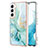 Silicone Candy Rubber Gel Fashionable Pattern Soft Case Cover for Samsung Galaxy S22 5G Green