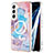 Silicone Candy Rubber Gel Fashionable Pattern Soft Case Cover Mag-Safe Magnetic for Samsung Galaxy S22 5G Blue