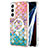 Silicone Candy Rubber Gel Fashionable Pattern Soft Case Cover Mag-Safe Magnetic for Samsung Galaxy S22 5G Colorful