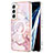 Silicone Candy Rubber Gel Fashionable Pattern Soft Case Cover Mag-Safe Magnetic for Samsung Galaxy S22 5G Pink
