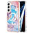 Silicone Candy Rubber Gel Fashionable Pattern Soft Case Cover Mag-Safe Magnetic for Samsung Galaxy S22 Plus 5G Blue