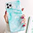 Silicone Candy Rubber Gel Fashionable Pattern Soft Case Cover S02 for Apple iPhone 11 Pro Max Cyan
