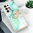 Silicone Candy Rubber Gel Fashionable Pattern Soft Case Cover S02 for Samsung Galaxy S21 Ultra 5G Green
