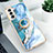 Silicone Candy Rubber Gel Fashionable Pattern Soft Case Cover S02 for Samsung Galaxy S22 Plus 5G Blue