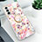 Silicone Candy Rubber Gel Fashionable Pattern Soft Case Cover S02 for Samsung Galaxy S22 Plus 5G Hot Pink