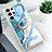 Silicone Candy Rubber Gel Fashionable Pattern Soft Case Cover S02 for Samsung Galaxy S22 Ultra 5G Blue