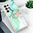 Silicone Candy Rubber Gel Fashionable Pattern Soft Case Cover S02 for Samsung Galaxy S22 Ultra 5G Green