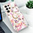 Silicone Candy Rubber Gel Fashionable Pattern Soft Case Cover S02 for Samsung Galaxy S22 Ultra 5G Hot Pink