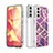 Silicone Candy Rubber Gel Fashionable Pattern Soft Case Cover S03 for Samsung Galaxy S21 5G Purple